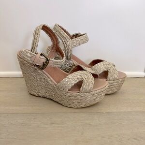 Corso Como Raffia Wedges Natural size 10